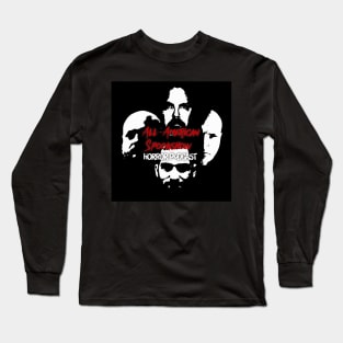 All-American Spookshow Horror Podcast Faces Long Sleeve T-Shirt